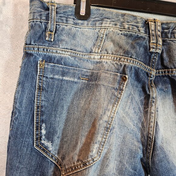 Antony Morato Mens 38x34 Distressed Slim Fit Jeans Italian Blue Denim Casual - Picture 15 of 16